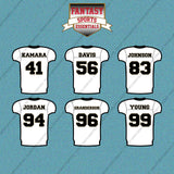 New Orleans Saints 2025 Away Jersey Car Decals (Choose Your Player) Page 2