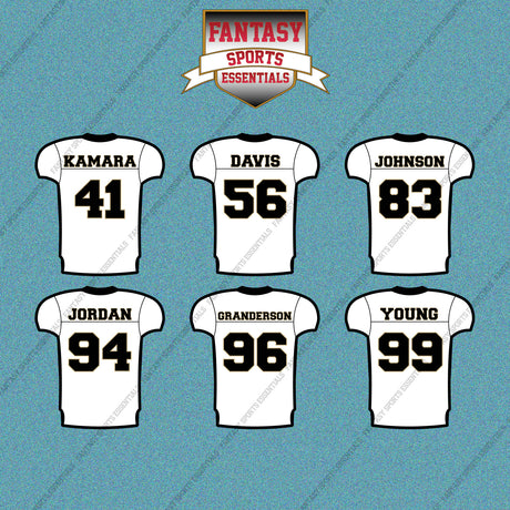 New Orleans Saints 2025 Away Jersey Car Decals (Choose Your Player) Page 2