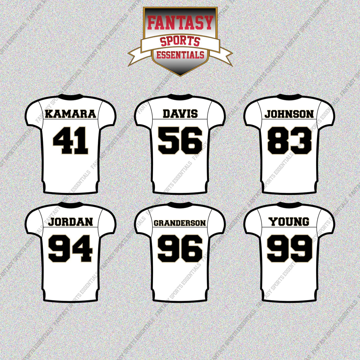 New Orleans Saints 2025 Away Jersey Glossy Stickers (Choose Your Player) Page 2
