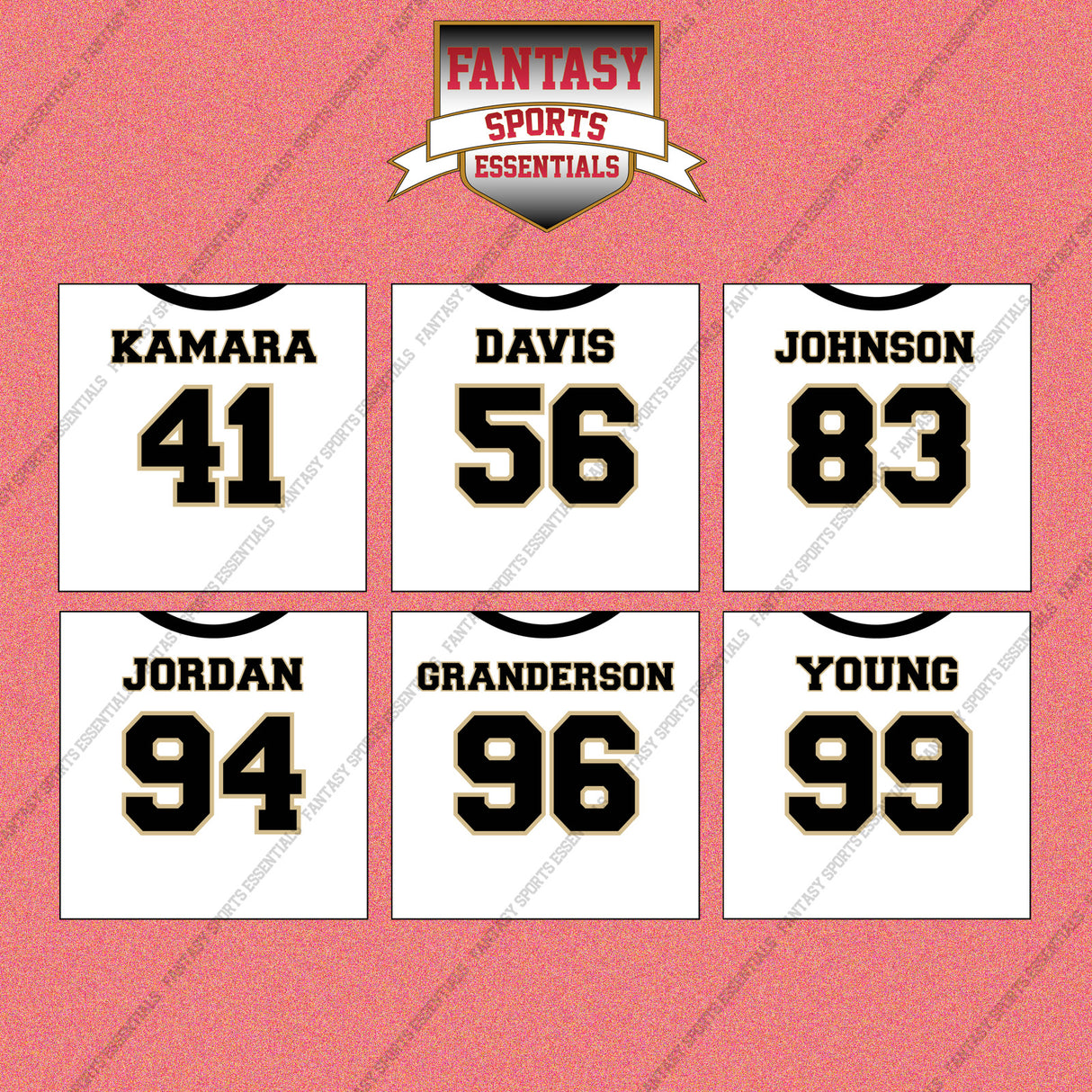 New Orleans Saints 2025 Away Jersey Wall Art Prints (Choose Your Player) Page 2