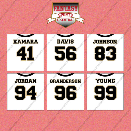 New Orleans Saints 2025 Away Jersey Wall Art Prints (Choose Your Player) Page 2