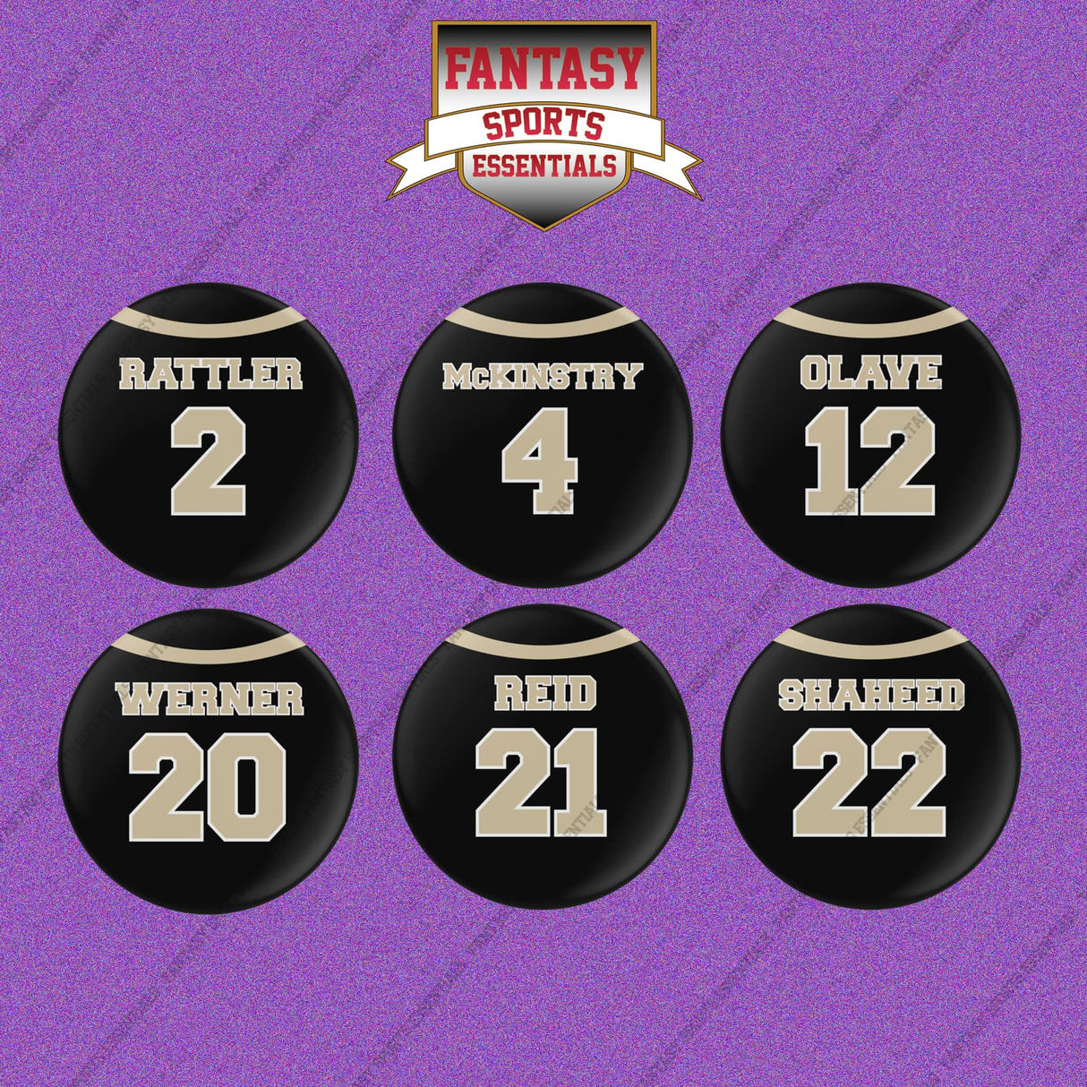 New Orleans Saints 2025 Home Jersey Button Pins (Choose Your Player) Page 1