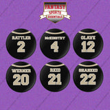 New Orleans Saints 2025 Home Jersey Button Pins (Choose Your Player) Page 1