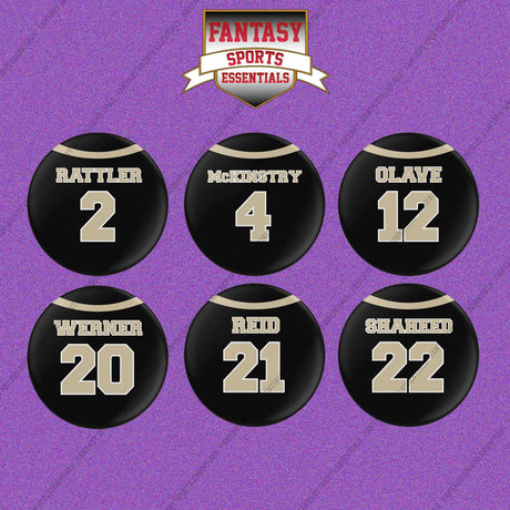 New Orleans Saints 2025 Home Jersey Button Pins (Choose Your Player) Page 1