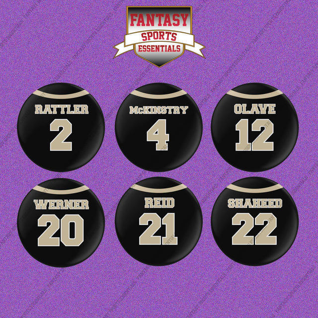 New Orleans Saints 2025 Home Jersey Button Pins (Choose Your Player) Page 1