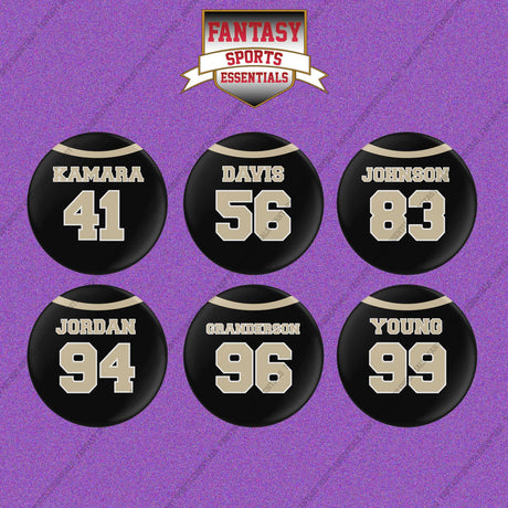 New Orleans Saints 2025 Home Jersey Button Pins (Choose Your Player) Page 2