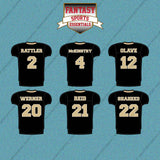 New Orleans Saints 2025 Home Jersey Car Decals (Choose Your Player) Page 1
