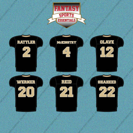 New Orleans Saints 2025 Home Jersey Car Decals (Choose Your Player) Page 1