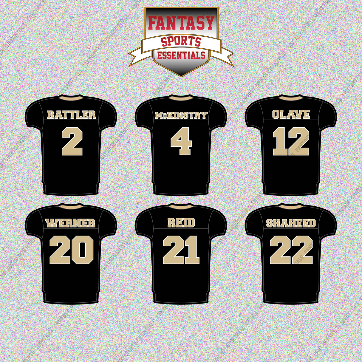 New Orleans Saints 2025 Home Jersey Glossy Stickers (Choose Your Player) Page 1