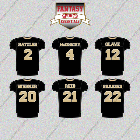 New Orleans Saints 2025 Home Jersey Glossy Stickers (Choose Your Player) Page 1