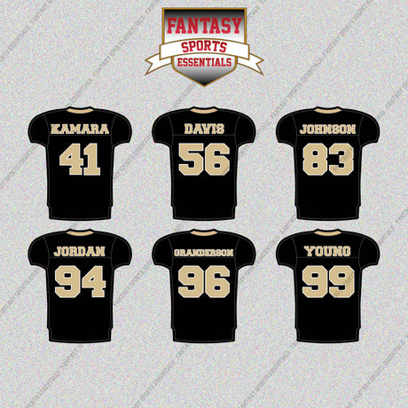 New Orleans Saints 2025 Home Jersey Glossy Stickers (Choose Your Player) Page 2