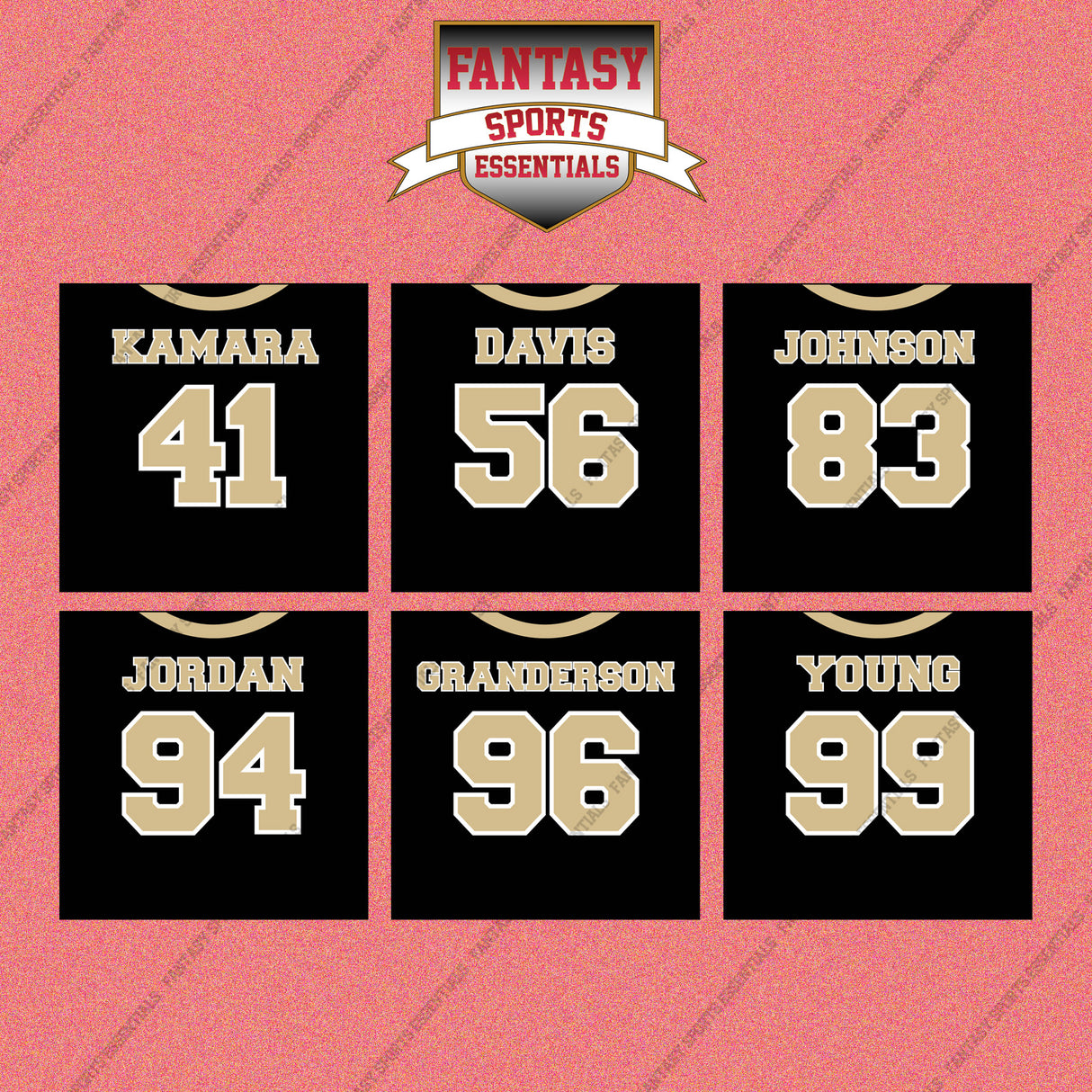 New Orleans Saints 2025 Home Jersey Wall Art Prints (Choose Your Player) Page 2