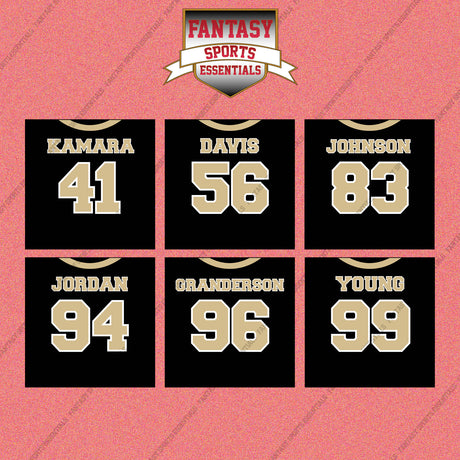 New Orleans Saints 2025 Home Jersey Wall Art Prints (Choose Your Player) Page 2