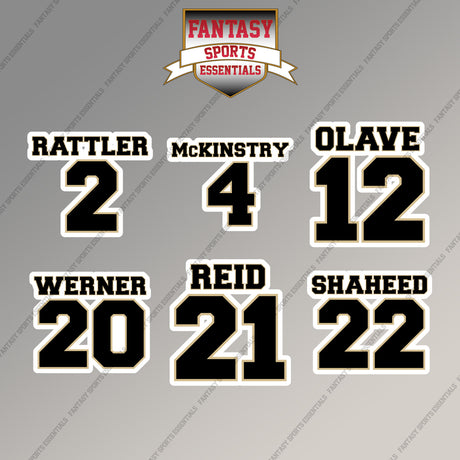 New Orleans Saints 2025 Name and Number Magnets (Choose Your Player) Page 1