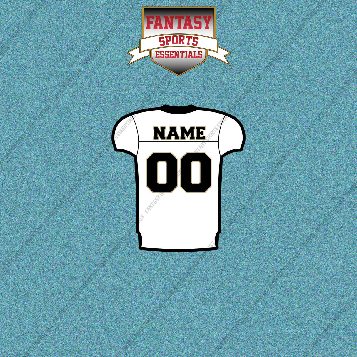 New Orleans Saints Personalized Current Away Jersey Car Decals