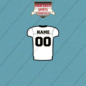 New Orleans Saints Personalized Current Away Jersey Car Decals