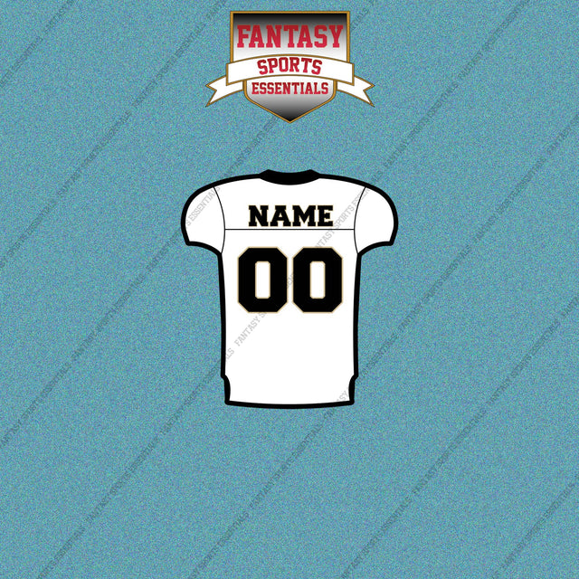 New Orleans Saints Personalized Current Away Jersey Car Decals