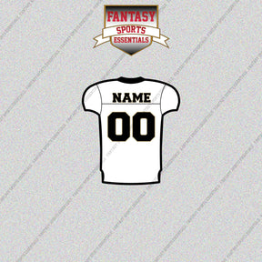 New Orleans Saints Personalized Current Away Jersey Glossy Stickers