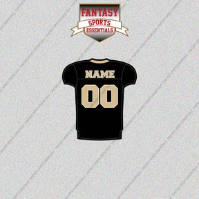 New Orleans Saints Personalized Current Home Jersey Glossy Stickers