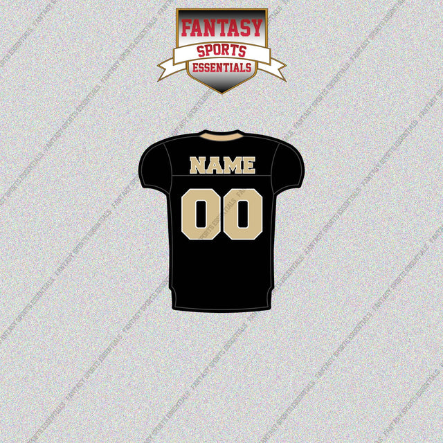 New Orleans Saints Personalized Current Home Jersey Glossy Stickers