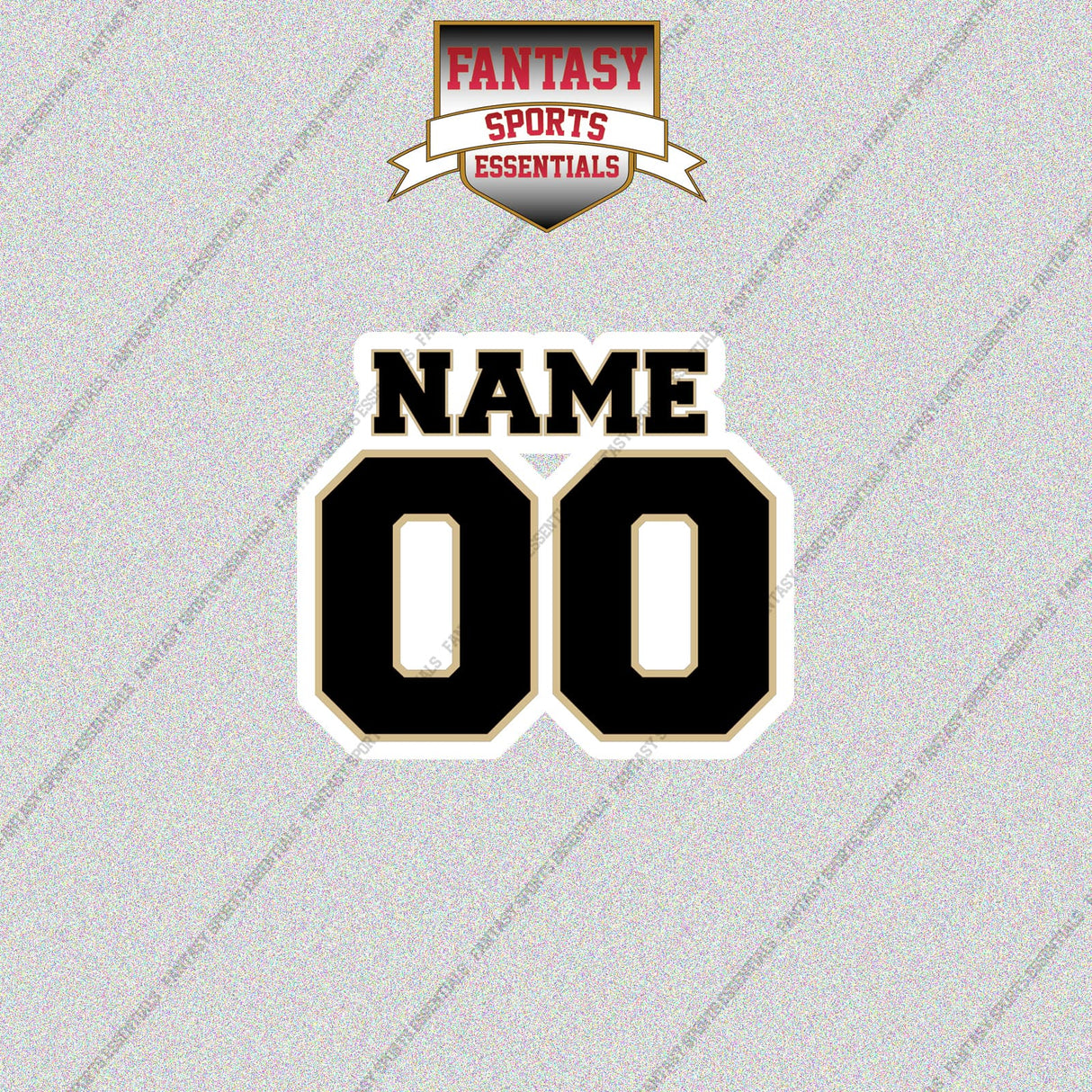 New Orleans Saints Personalized Current Name and Number Glossy Stickers