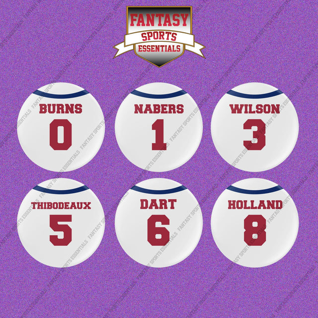 New York Giants 2025 Away Jersey Button Pins (Choose Your Player) Page 1