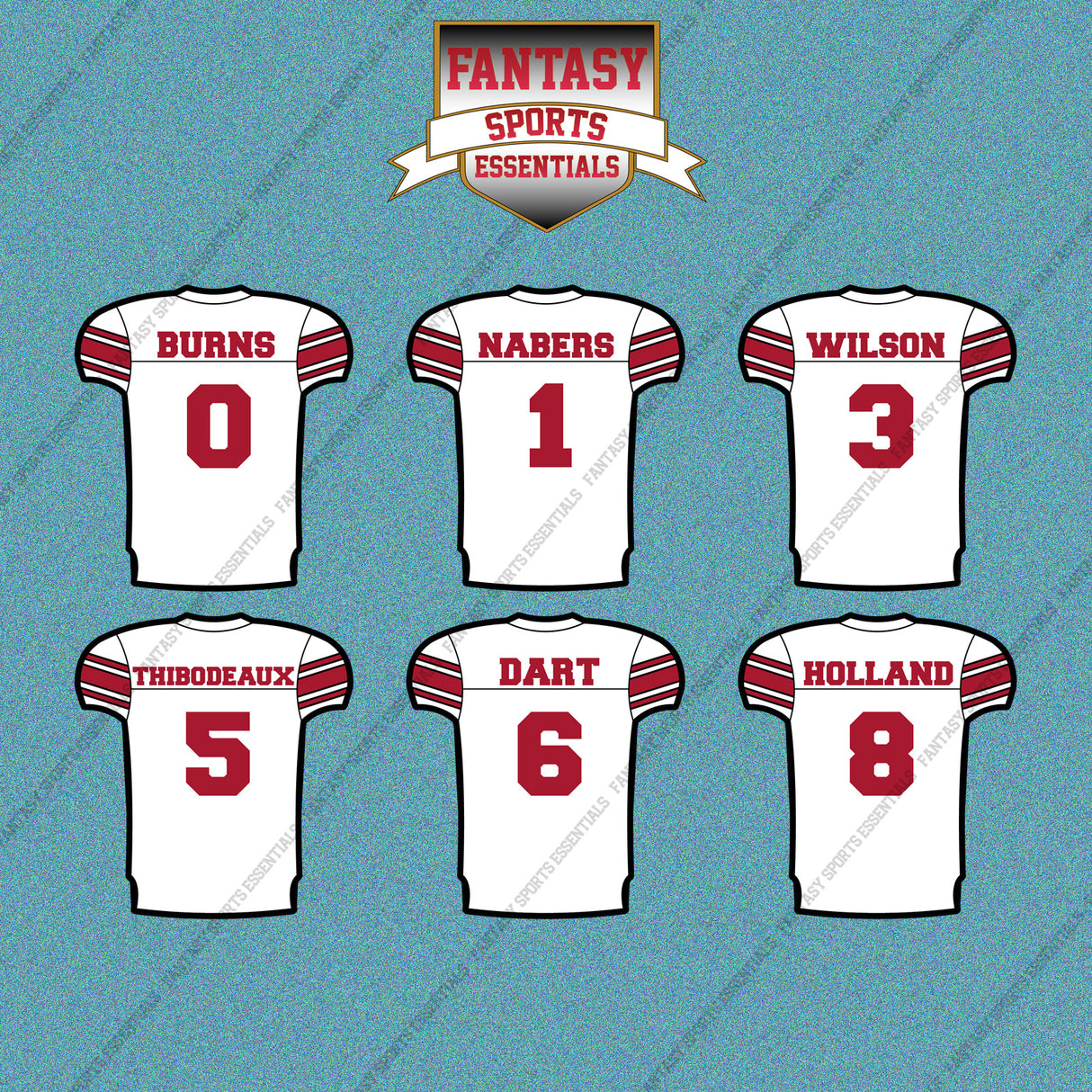 New York Giants 2025 Away Jersey Car Decals (Choose Your Player) Page 1