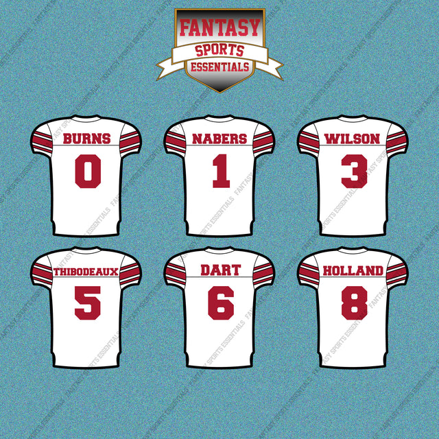New York Giants 2025 Away Jersey Car Decals (Choose Your Player) Page 1