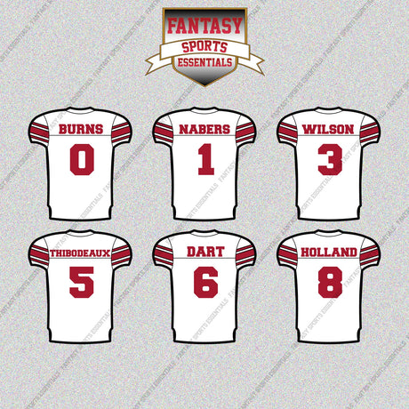 New York Giants 2025 Away Jersey Glossy Stickers (Choose Your Player) Page 1