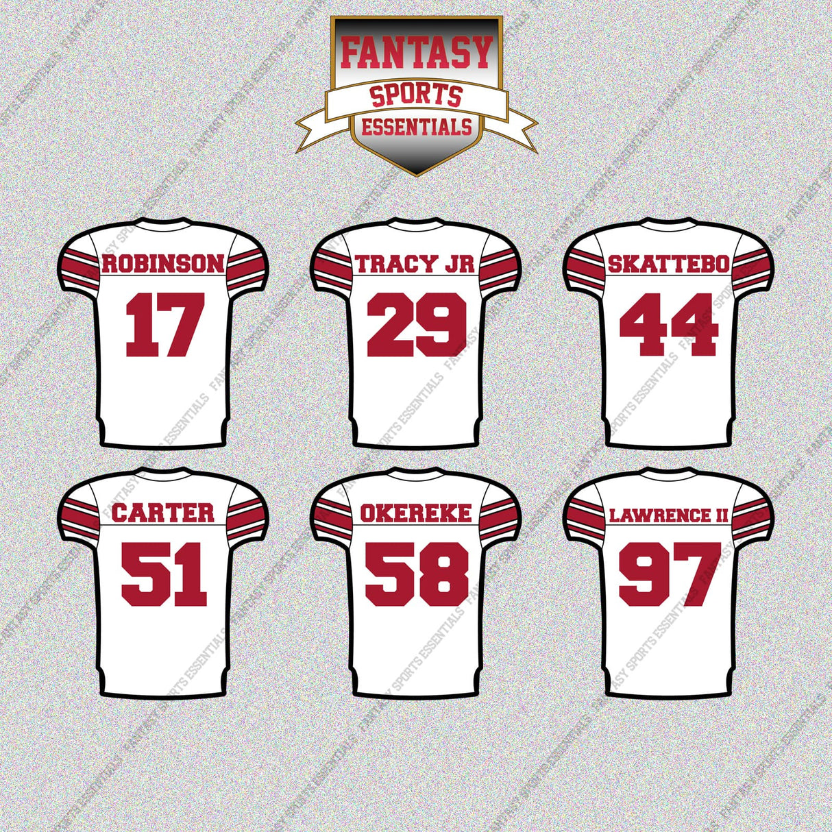 New York Giants 2025 Away Jersey Glossy Stickers (Choose Your Player) Page 2