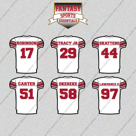 New York Giants 2025 Away Jersey Glossy Stickers (Choose Your Player) Page 2