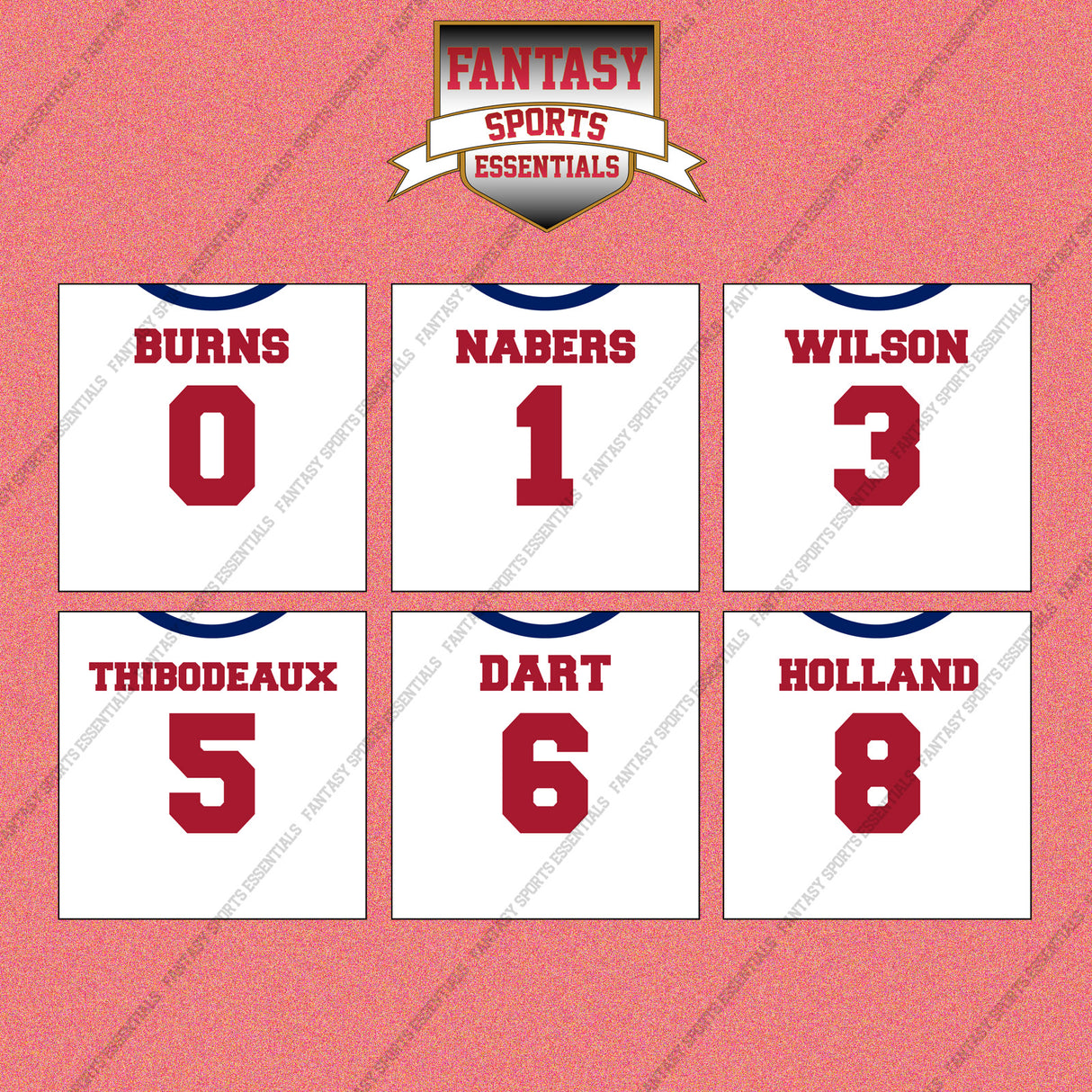 New York Giants 2025 Away Jersey Wall Art Prints (Choose Your Player) Page 1