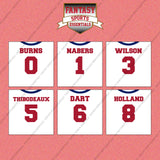 New York Giants 2025 Away Jersey Wall Art Prints (Choose Your Player) Page 1