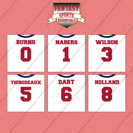 New York Giants 2025 Away Jersey Wall Art Prints (Choose Your Player) Page 1
