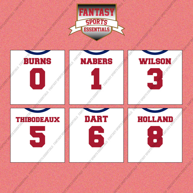 New York Giants 2025 Away Jersey Wall Art Prints (Choose Your Player) Page 1