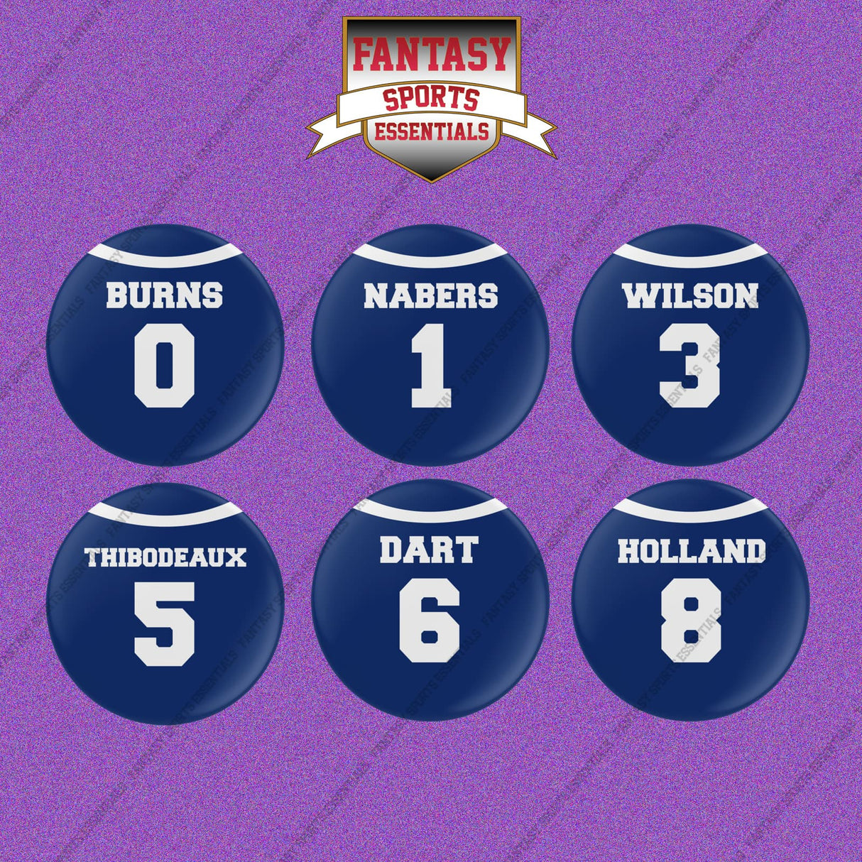 New York Giants 2025 Home Jersey Button Pins (Choose Your Player) Page 1