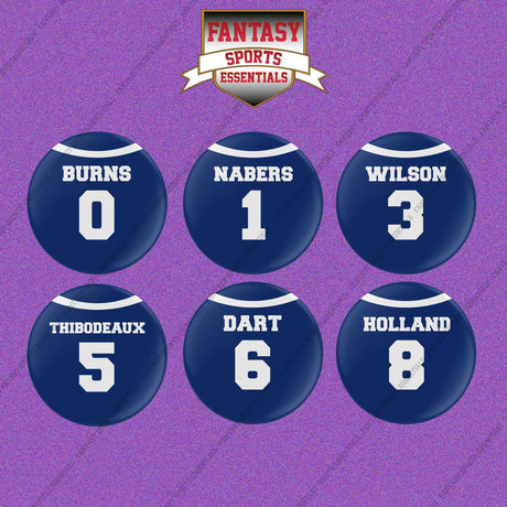 New York Giants 2025 Home Jersey Button Pins (Choose Your Player) Page 1