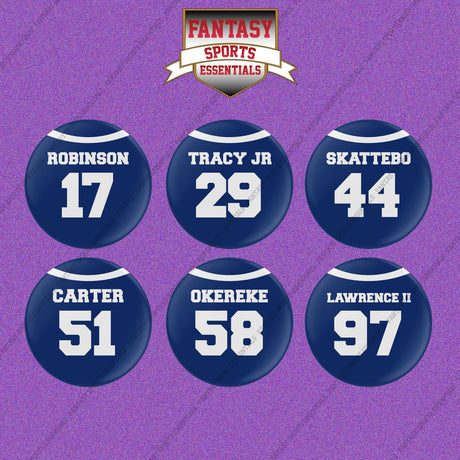 New York Giants 2025 Home Jersey Button Pins (Choose Your Player) Page 2