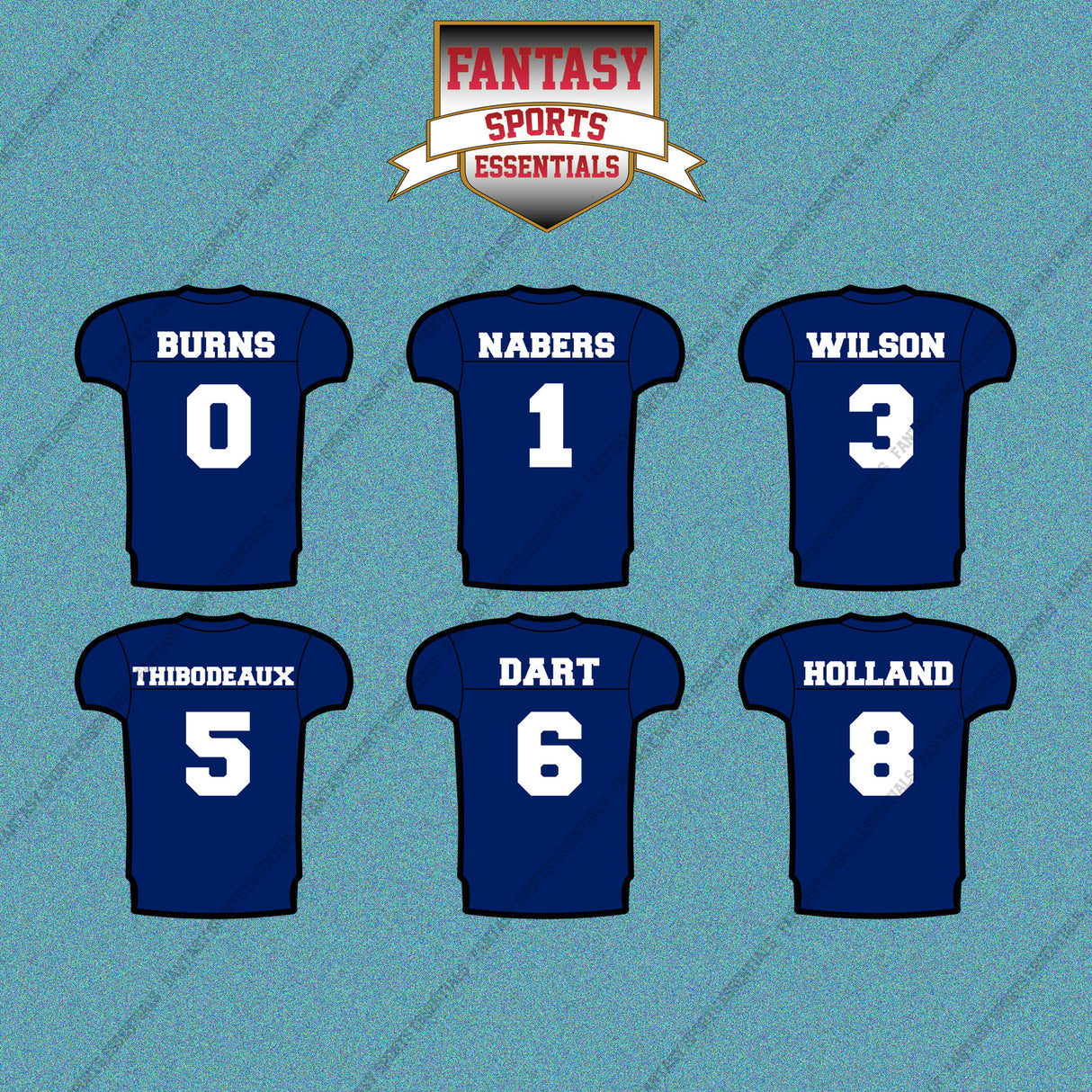 New York Giants 2025 Home Jersey Car Decals (Choose Your Player) Page 1