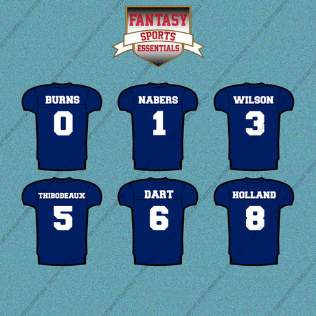 New York Giants 2025 Home Jersey Car Decals (Choose Your Player) Page 1