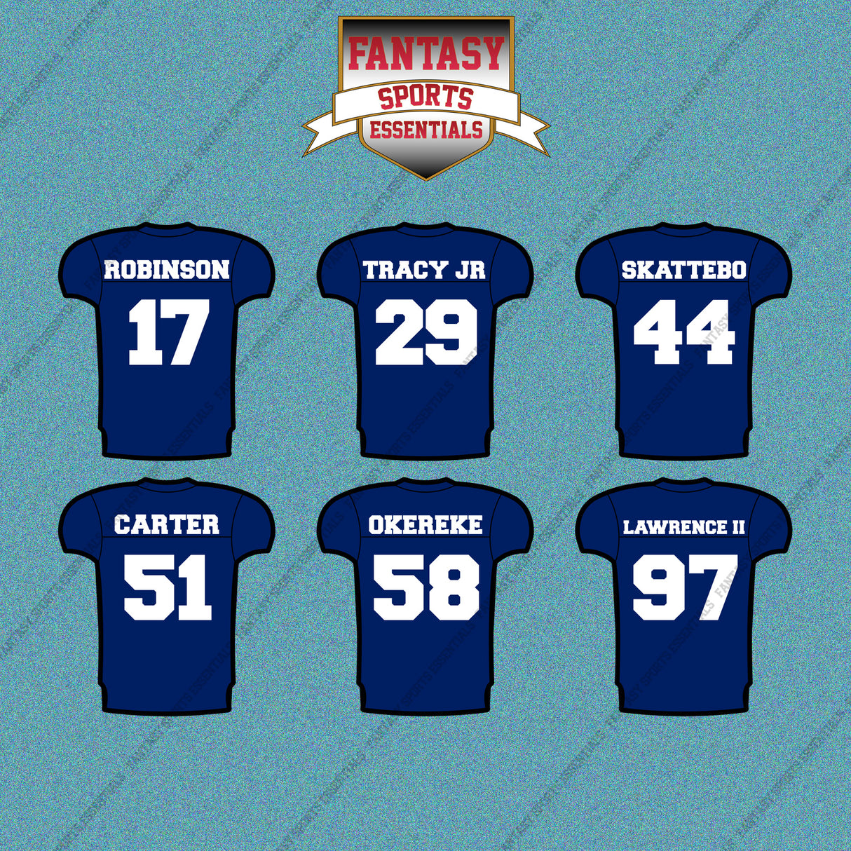 New York Giants 2025 Home Jersey Car Decals (Choose Your Player) Page 2