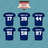 New York Giants 2025 Home Jersey Car Decals (Choose Your Player) Page 2