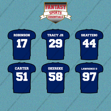 New York Giants 2025 Home Jersey Car Decals (Choose Your Player) Page 2