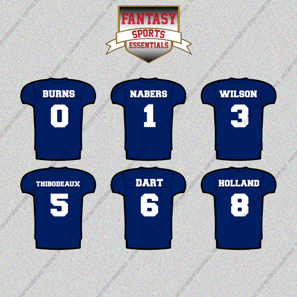 New York Giants 2025 Home Jersey Glossy Stickers (Choose Your Player) Page 1