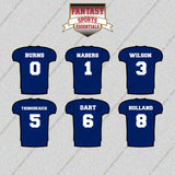 New York Giants 2025 Home Jersey Glossy Stickers (Choose Your Player) Page 1