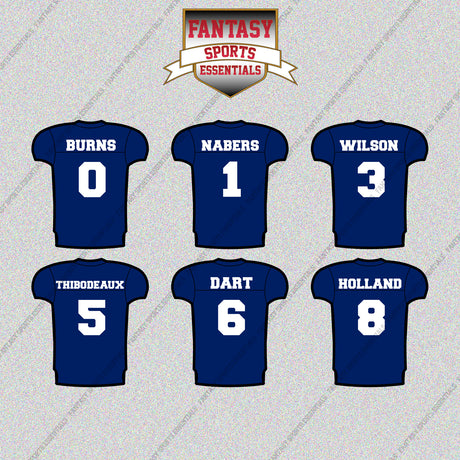 New York Giants 2025 Home Jersey Glossy Stickers (Choose Your Player) Page 1
