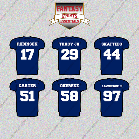 New York Giants 2025 Home Jersey Glossy Stickers (Choose Your Player) Page 2