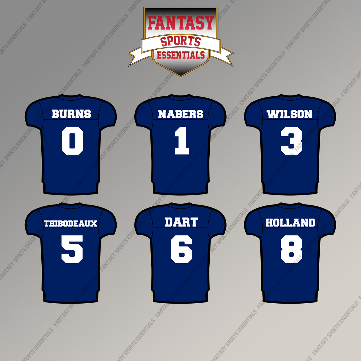 New York Giants 2025 Home Jersey Magnets (Choose Your Player) Page 1