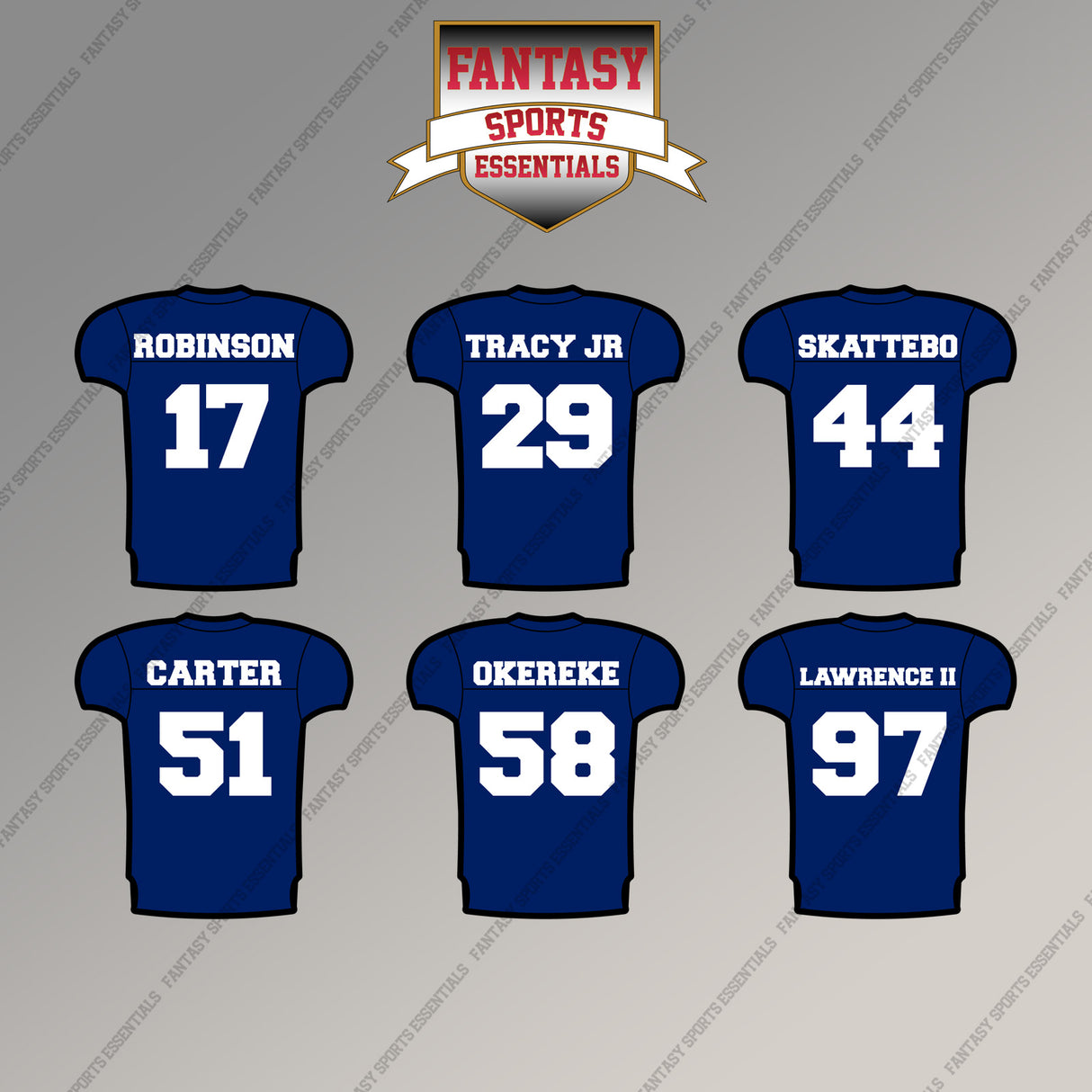 New York Giants 2025 Home Jersey Magnets (Choose Your Player) Page 2