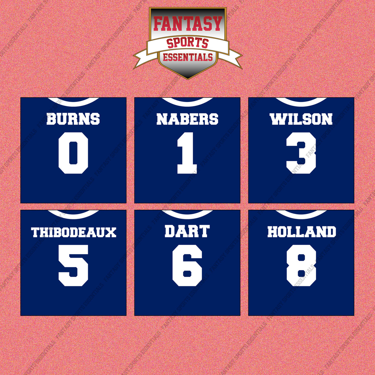 New York Giants 2025 Home Jersey Wall Art Prints (Choose Your Player) Page 1